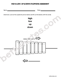 High & Low / Up & Down Resources - Beth's Notes