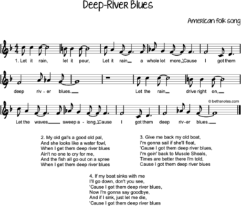 Deep River Blues - Beth's Notes