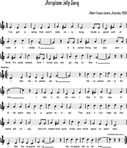 Aeroplane Jelly Song Beth's Notes Songs + Resources