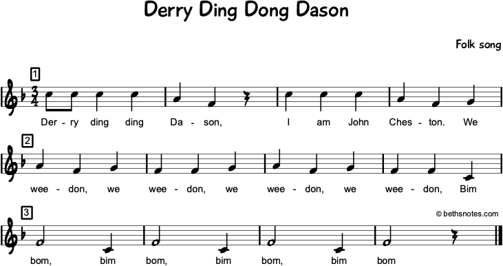 Derry Ding Dong Dason - Beth's Notes