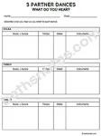 3 dances worksheet-bn
