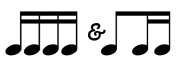 4 sixteenth notes + eighth 2 sixteenth