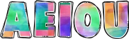 AEIOU watercolor