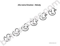Alle meine Entchen melody handout-bn