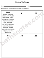 Animal Song worksheet1-bn