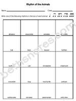 Animal Song worksheet2-bn