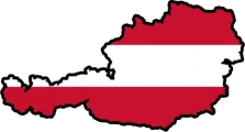 Austria flag map