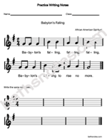 Babylon's Falling Practice Writing Notes-bn