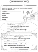 Bach facts fun worksheet-bn