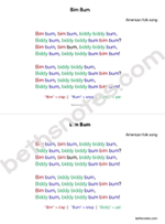 Bim Bum lyric handout1-bn