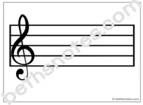 Blank staff treble-bn
