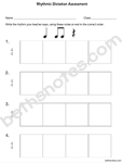 Bow Wow Wow rhythmic dictation assessment-bn
