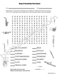 Brass Woodwind Word Search-bn