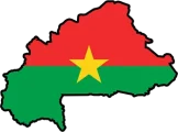 Burkina Faso flag map