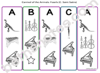 Carnival of the Animals Fossils map-bn