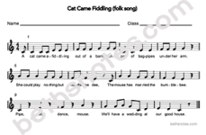 Cat Came Fiddling handout-bn
