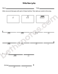 Chattanooga Choo Choo worksheet-bn