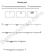 Chattanooga Choo Choo worksheet-bn