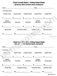Check Yourself-Writing Semibreve Minim Crotchet Quaver Semiquaver-bn
