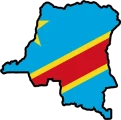 Congo flag map