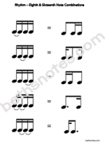 Eighth Sixteenth Note Combination Handout-bn