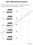 Eighth Sixteenth Note Combination Worksheet Assessment2-bn
