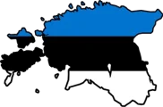 Estonia flag map