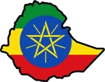 Ethiopia flag map