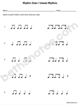 Even Uneven dotted eighth sixteenth-bn