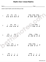 Even Uneven dotted eighth sixteenth-bn