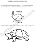 Fast Slow coloring1 hare tortoise Fast Slow coloring1 hare tortoise