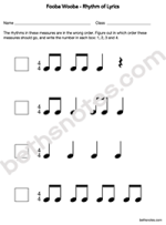 Fooba Wooba John Rhythm Lyrics worksheet-bn
