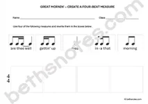Great Mornin worksheet2-bn