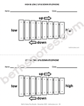 High Low, Up Down Xylophone Handout-bn