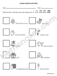 Holiday Words sixteenth worksheet-bn