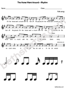 Horse Went Around worksheet-bn