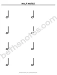 Individual notes rests 2half-bn