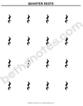 Individual notes rests 3quarter rests-bn