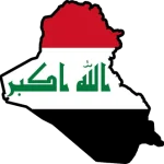 Iraq flag map