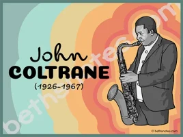 John Coltrane poster-bn