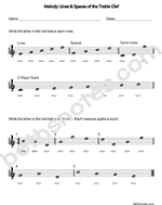 Lines Spaces Worksheet1-bn