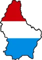 Luxembourg flag map