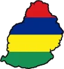 Mauritius flag map