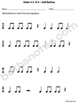 Meter in 2 and 4 worksheet-bn