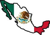Mexico flag map Mexico flag map