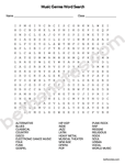 Music Genres Word Search-bn