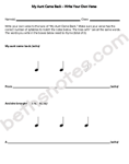 My Aunt Came Back worksheet1-bn