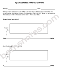 My Aunt Came Back worksheet2-bn