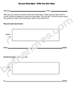 My Aunt Came Back worksheet2-bn