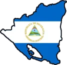 Nicaragua flag map